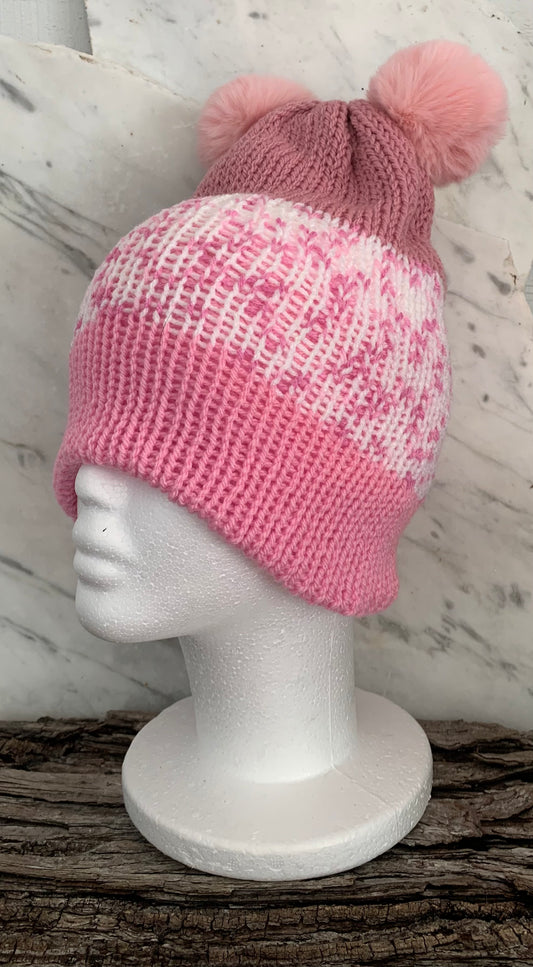 Bear Beanie - Rose Pink