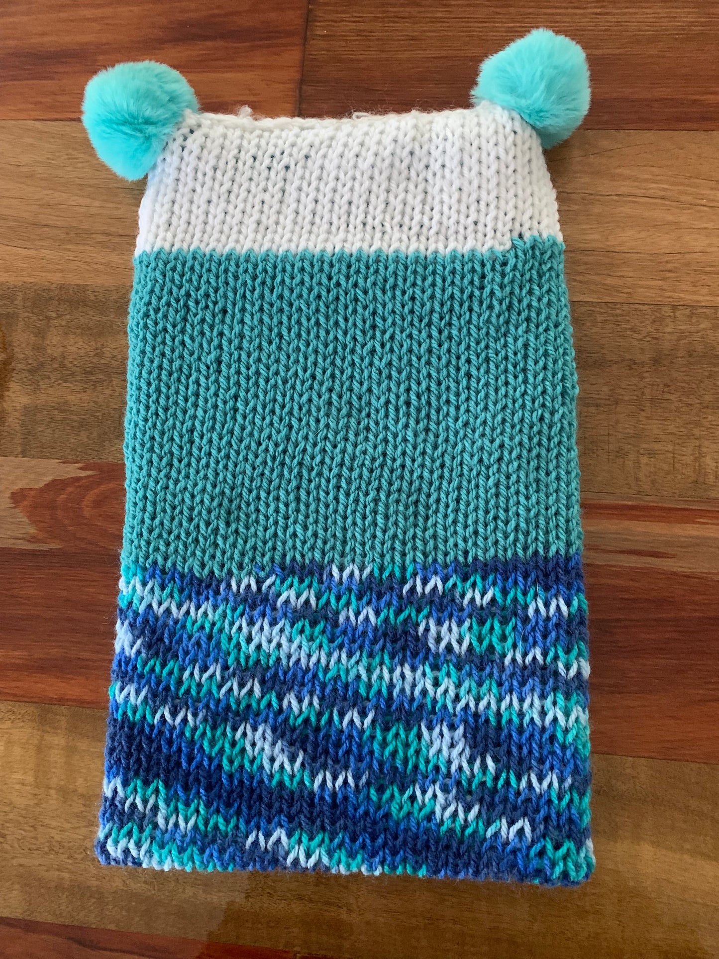 Bear Beanie - Teal Blue